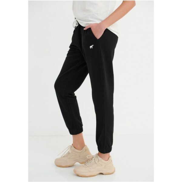 Παντελόνι φόρμας με κεντητό logo Μαύρο FBL005-100-02 - Image 3