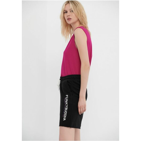 FBL005-100-03_BLACK_3 Αθλητική βερμούδα με Funky Buddha κέντημα Μαύρη FBL005-100-03 - Image 3