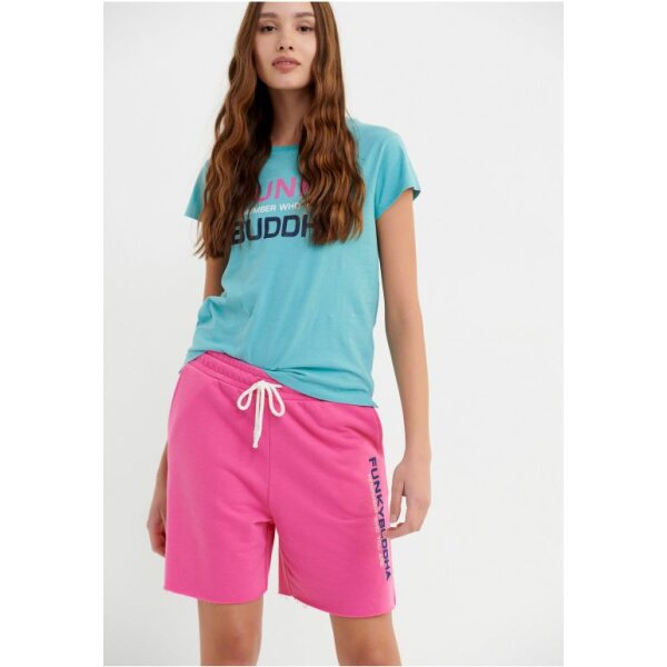 FBL005-100-03_ROSE_VIOLET_2 Αθλητική βερμούδα με Funky Buddha κέντημα Ροζ FBL005-100-03 - Image 1