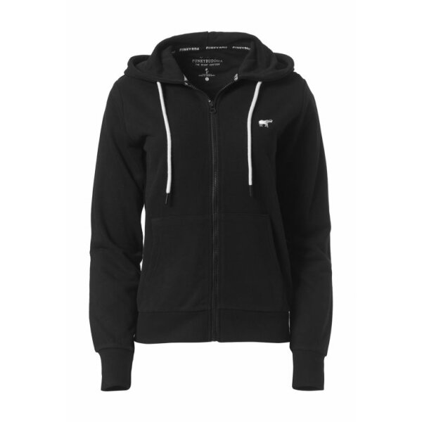 FBL005-100-06_BLACK_6 Ζακέτα φούτερ με κεντητό logo Μαύρη FBL005-100-06 - Image 3