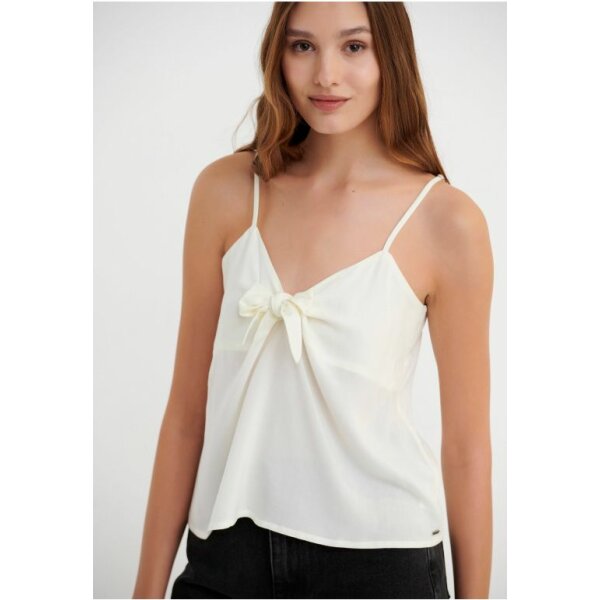 Τοπ με τιράντες και δέσιμο μπροστά Λευκό FBL005-105-17 - Image 1