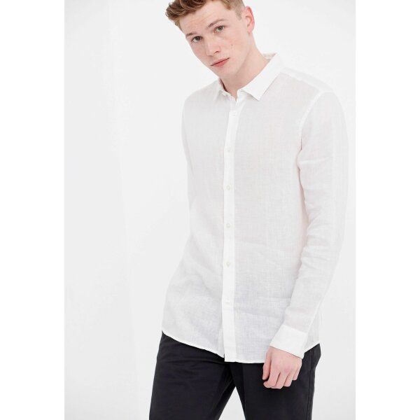 Ανδρικό Πουκάμισο Lino FUNKY BUDDHA FBM005-016-05 Λευκό - Image 2