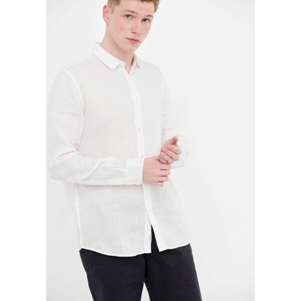 Ανδρικό Πουκάμισο Lino FUNKY BUDDHA FBM005-016-05 Λευκό - Image 3