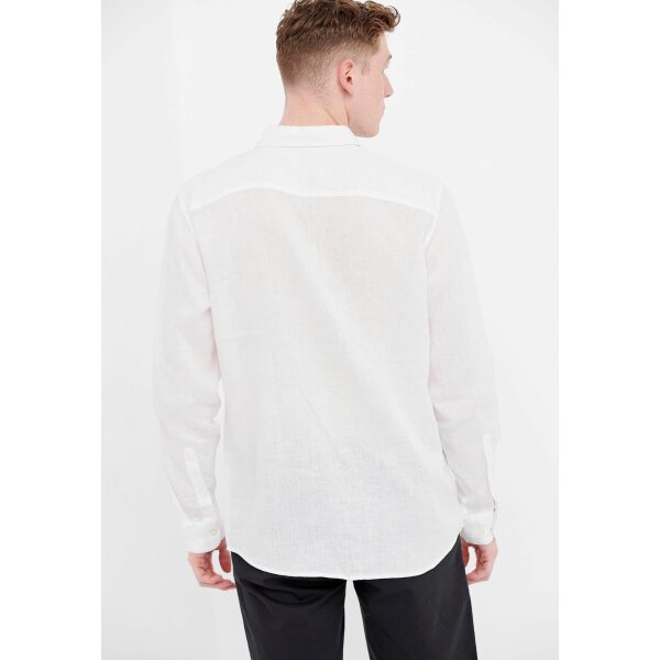 Ανδρικό Πουκάμισο Lino FUNKY BUDDHA FBM005-016-05 Λευκό - Image 4