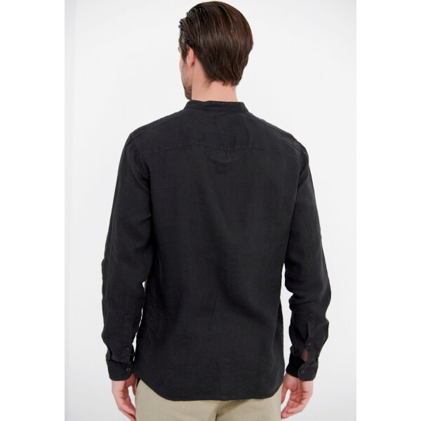 Ανδρικό Πουκάμισο Lino MAO FUNKY BUDDHA FBM005-017-05 Μαύρο - Image 4