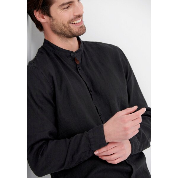 Ανδρικό Πουκάμισο Lino MAO FUNKY BUDDHA FBM005-017-05 Μαύρο - Image 5