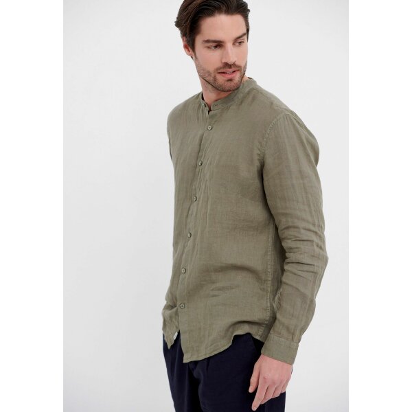 Ανδρικό Πουκάμισο Lino MAO FUNKY BUDDHA FBM005-017-05 Χακί - Image 2