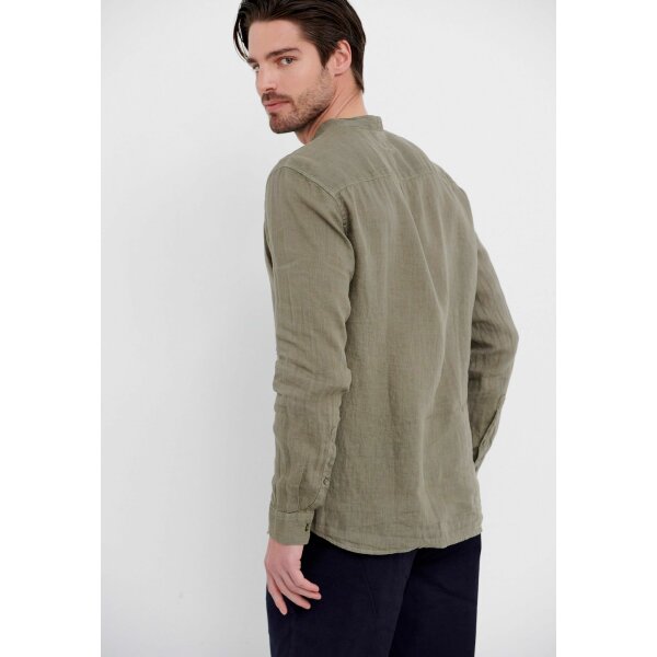 Ανδρικό Πουκάμισο Lino MAO FUNKY BUDDHA FBM005-017-05 Χακί - Image 4