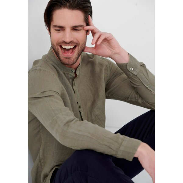 Ανδρικό Πουκάμισο Lino MAO FUNKY BUDDHA FBM005-017-05 Χακί - Image 5