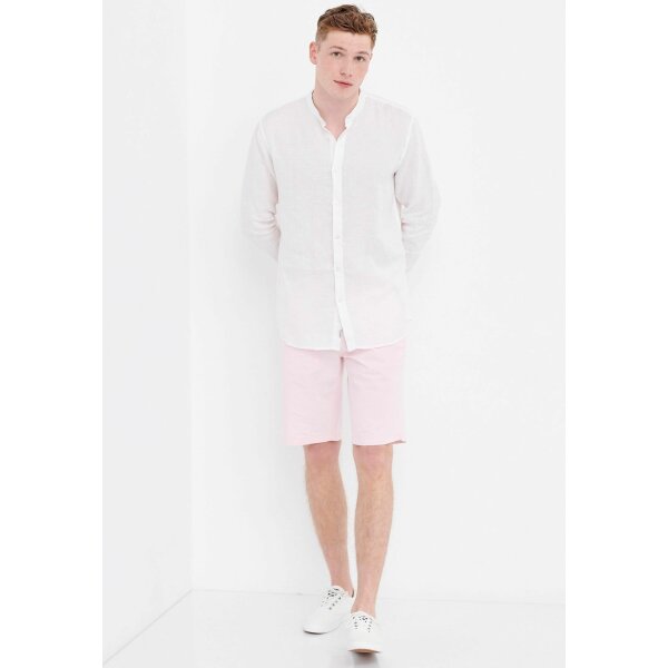 FBM005-017-05_WHITE_2 Ανδρικό Πουκάμισο Lino MAO FUNKY BUDDHA FBM005-017-05 Λευκό - Image 2