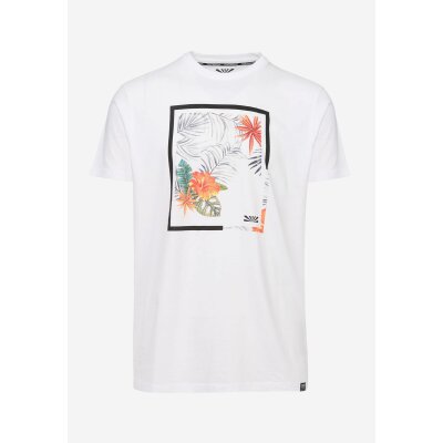 Ανδρική Μπλούζα FUNKY BUDDHA FBM005-045-04 Λευκό