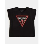 GUESS ΚΟΝΤΟΜΑΝΙΚΟ CROP ΜΑΚΟ T-SHIRT ΚΟΡΙΤΣΙ ΜΑΥΡΟ J81I15J1311-P9BA