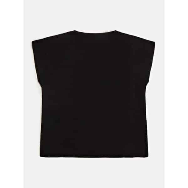 J81I15J1311-P9BA-ALT1 GUESS ΚΟΝΤΟΜΑΝΙΚΟ CROP ΜΑΚΟ T-SHIRT ΚΟΡΙΤΣΙ ΜΑΥΡΟ  J81I15J1311-P9BA - Image 2