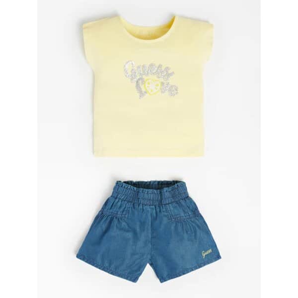K2GG02K6YW0-A20C (1) Σετ μπλουζάκι και σορτς για Κορίτσι GUESS K2GG02K6YW0 - Image 1