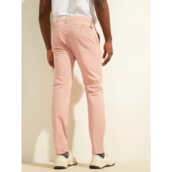 M2GB20WEIF0-F6G6-ALT3 Ανδρικό Παντελόνι GUESS Chino M2GB20WEIF0 Ροζ - Image 4