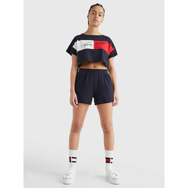 UW0UW03468_DW5_alternate1 SHORTS TOMMY JEANS LOGO HIGH RISE ORGANIC COTTON UW0UW03468 - Image 2