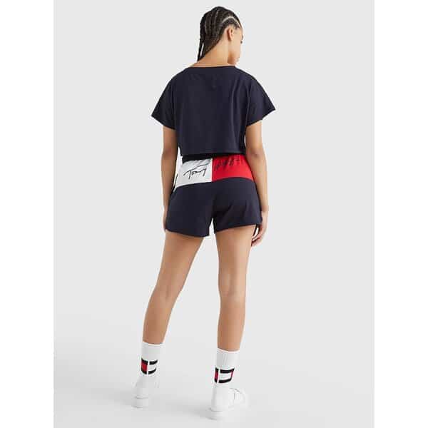 UW0UW03468_DW5_alternate3 SHORTS TOMMY JEANS LOGO HIGH RISE ORGANIC COTTON UW0UW03468 - Image 3