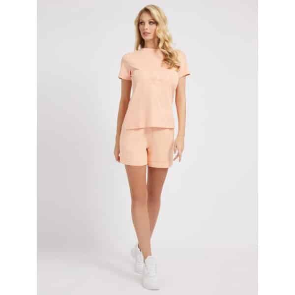 ΓΥΝΑΙΚΕΙΑ ΜΠΛΟΥΖΑ ΜΕ ΤΡΙΓΩΝΙΚΟ ΛΟΓΟΤΥΠΟ GUESS ΣΟΜΩΝ V2RI13 K8HM0 - Image 2