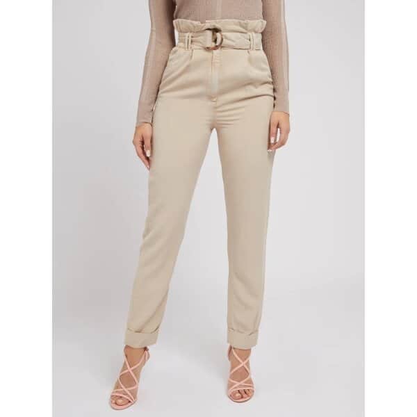 W2GB24WDP85-G1M5 Παντελόνι με ζώνη Chino Μπέζ GUESS - Image 5