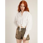 Πουκάμισο με κεντημένο λογότυπο 4g Guess Λευκό W2GH53WEJU0