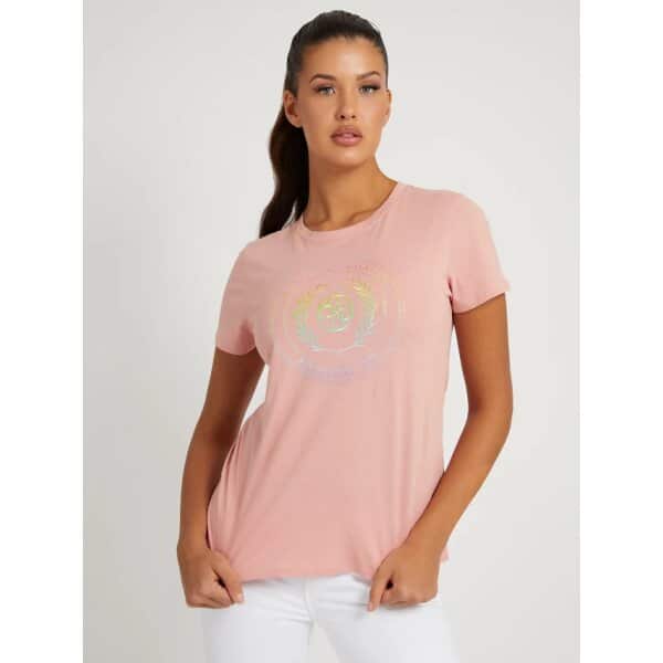 Γυναικεία Μπλούζα  με κεντημένο logo Ρόζ GUESS W2GI26K9RM1-G64X - Image 1