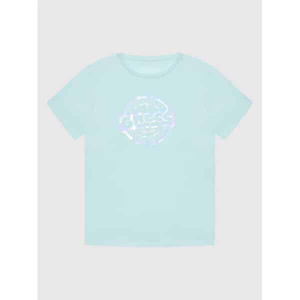 guess-t-shirt-j2gi10-k6yw1-mple-regular-fit Μπλούζα για Κορίτσι με LOGO μπροστά GUESS ΜΕΝΤΑ J2GI10K6YW1-A70J - Image 1