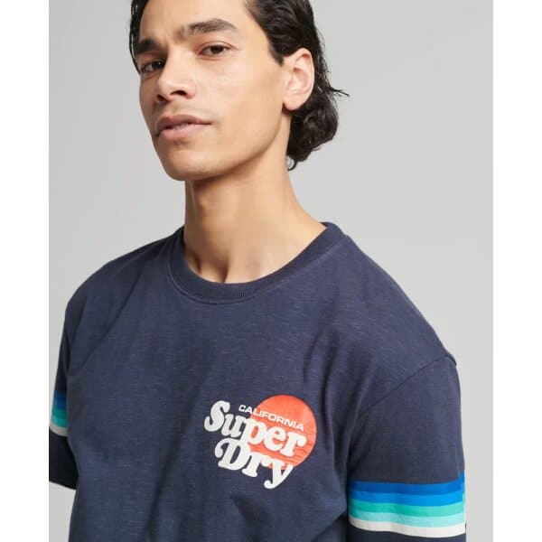 200004530 Ανδρική Μπλούζα SUPERDRY M1011383A Μπλέ - Image 3