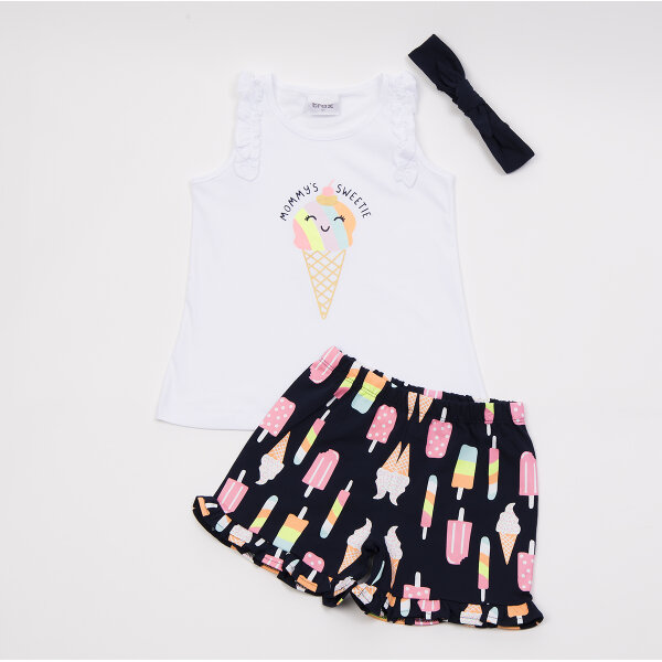 Σετ Shorts Κορίτσι Mommys Sweetie Λευκό Trax 41210 - Image 1