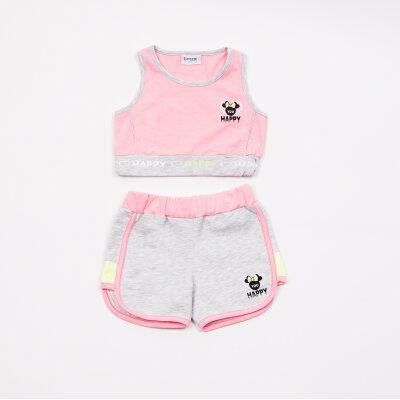 Σετ Shorts Κορίτσι Μπουστάκι Ρόζ HappyTrax 41238