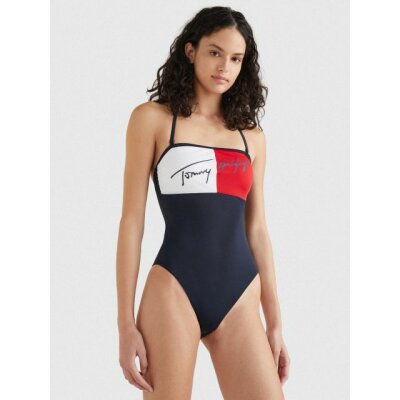 TOMMY JEANS ΟΛΟΣΩΜΟ ΜΑΓΙΟ ME COLOUR-BLOCKED ΣΧΕΔΙΟ UW0UW03466-DW5