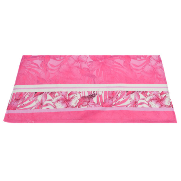 CL22090.E ΠΕΤΣΕΤΑ ΘΑΛΑΣΣΗΣ FUCHSIA FLORAL CHRISTINA LAGOPOULOU 140εκ. x 70εκ. - Image 1