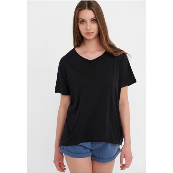 Oversized μονόχρωμο t-shirt Μαύρο FBL005-105-04 - Image 2