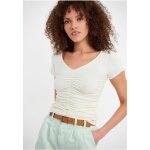 Cropped τοπ σε ύφανση rib Λευκό FBL005-113-04