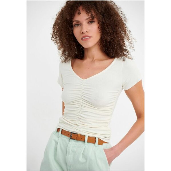 FBL005-113-04_OFF_WHITE_1 Cropped τοπ σε ύφανση rib Λευκό FBL005-113-04 - Image 1