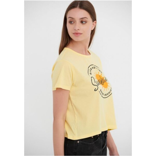 T-shirt με τύπωμα Κίτρινο FBL005-132-04 - Image 3