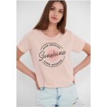 T-shirt με τύπωμα Ροζ FBL005-132-04