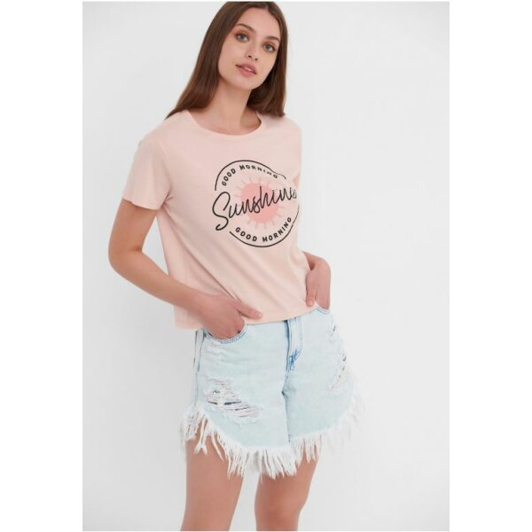 T-shirt με τύπωμα Ροζ FBL005-132-04 - Image 2