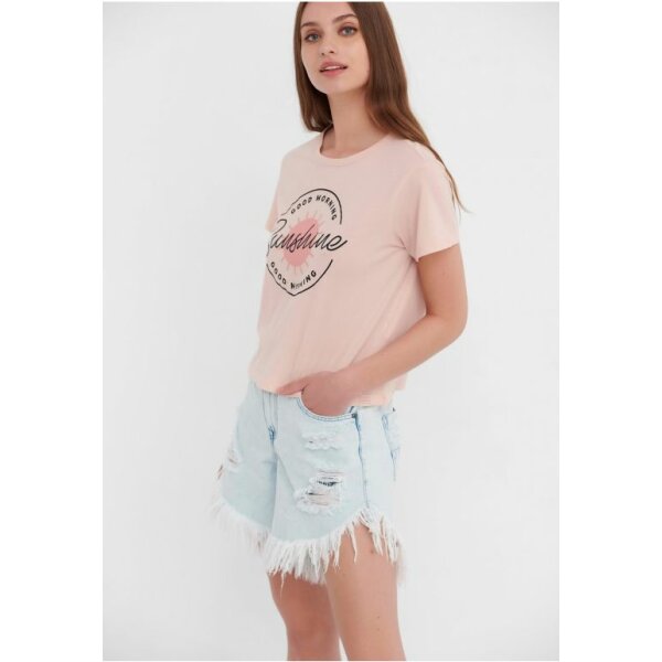 T-shirt με τύπωμα Ροζ FBL005-132-04 - Image 4