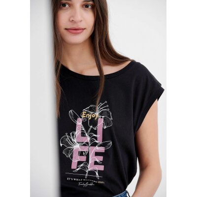 T-shirt με τύπωμα Μαύρο FBL005-139-04