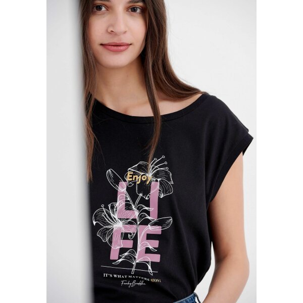 T-shirt με τύπωμα Μαύρο FBL005-139-04 - Image 1