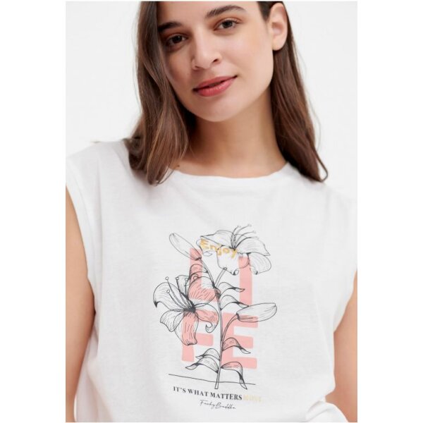 T-shirt με τύπωμα Λευκό FBL005-139-04 - Image 5