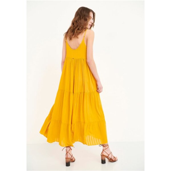 Relaxed fit μάξι φόρεμα Μουσταρδί FBL005-147-13 - Image 2
