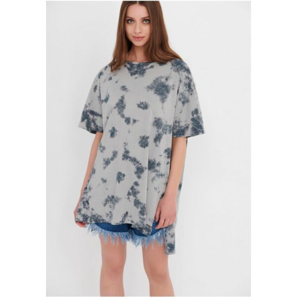 FBL005-164-04_ANTHRACITE_1 Oversized long fit t-shirt από οργανικό βαμβάκι FBL005-164-04 - Image 1