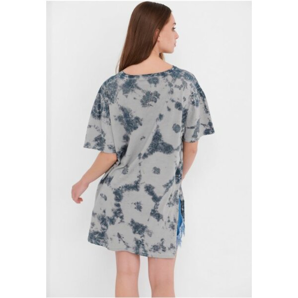 FBL005-164-04_ANTHRACITE_3 Oversized long fit t-shirt από οργανικό βαμβάκι FBL005-164-04 - Image 3