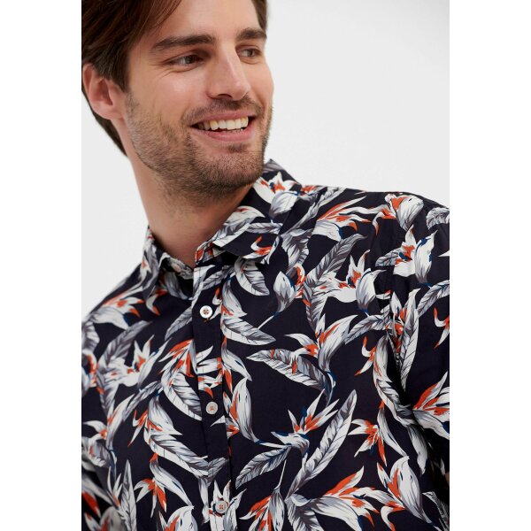 Ανδρικό Πουκάμισο Funky Buddha FBM005-070-05 ΜΠΛΕ - Image 6