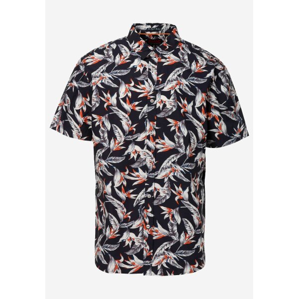 FBM005-070-05_NAVY_6 Ανδρικό Πουκάμισο Funky Buddha FBM005-070-05 ΜΠΛΕ - Image 1