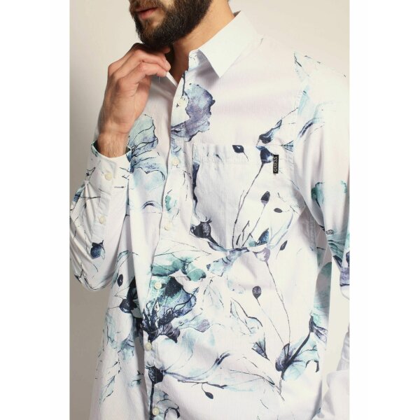 Ανδρικό Πουκάμισο GUESS M2GH25WEKQ1 Λευκό - Image 3