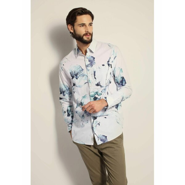 M2GH25WEKQ1-P75O-PLANO Ανδρικό Πουκάμισο GUESS M2GH25WEKQ1 Λευκό - Image 1