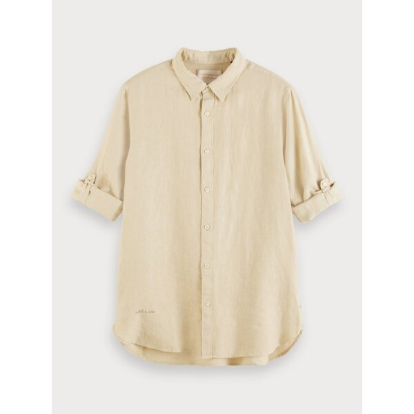 Scotch-&-Sod_SS21_0137_160775 (2) Ανδρικό Πουκάμισο Scotch & Soda 160775 Μπέζ - Image 3