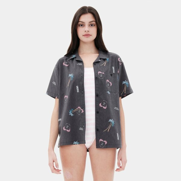 emerson-women-s-s-s-shirt Πουκάμισο Κοντομάνικο Ανθρακί Emerson 221.EW61.21 - Image 1